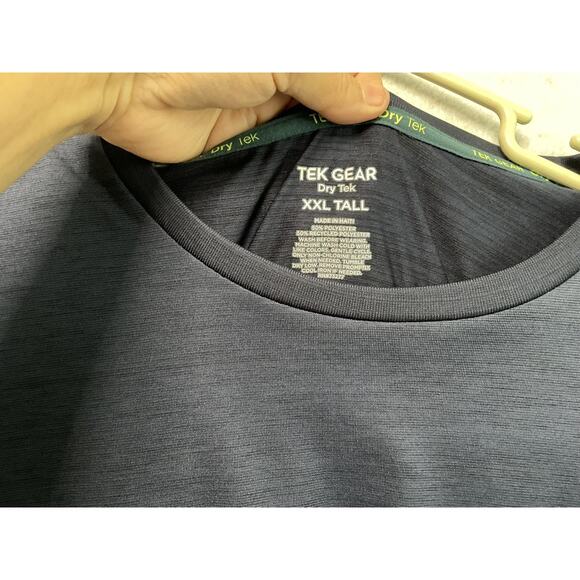 Tek Gear Shirt Mens 2XL Tall Dry Tek Athletic Stretch Performance Lightweight - Picture 2 of 6